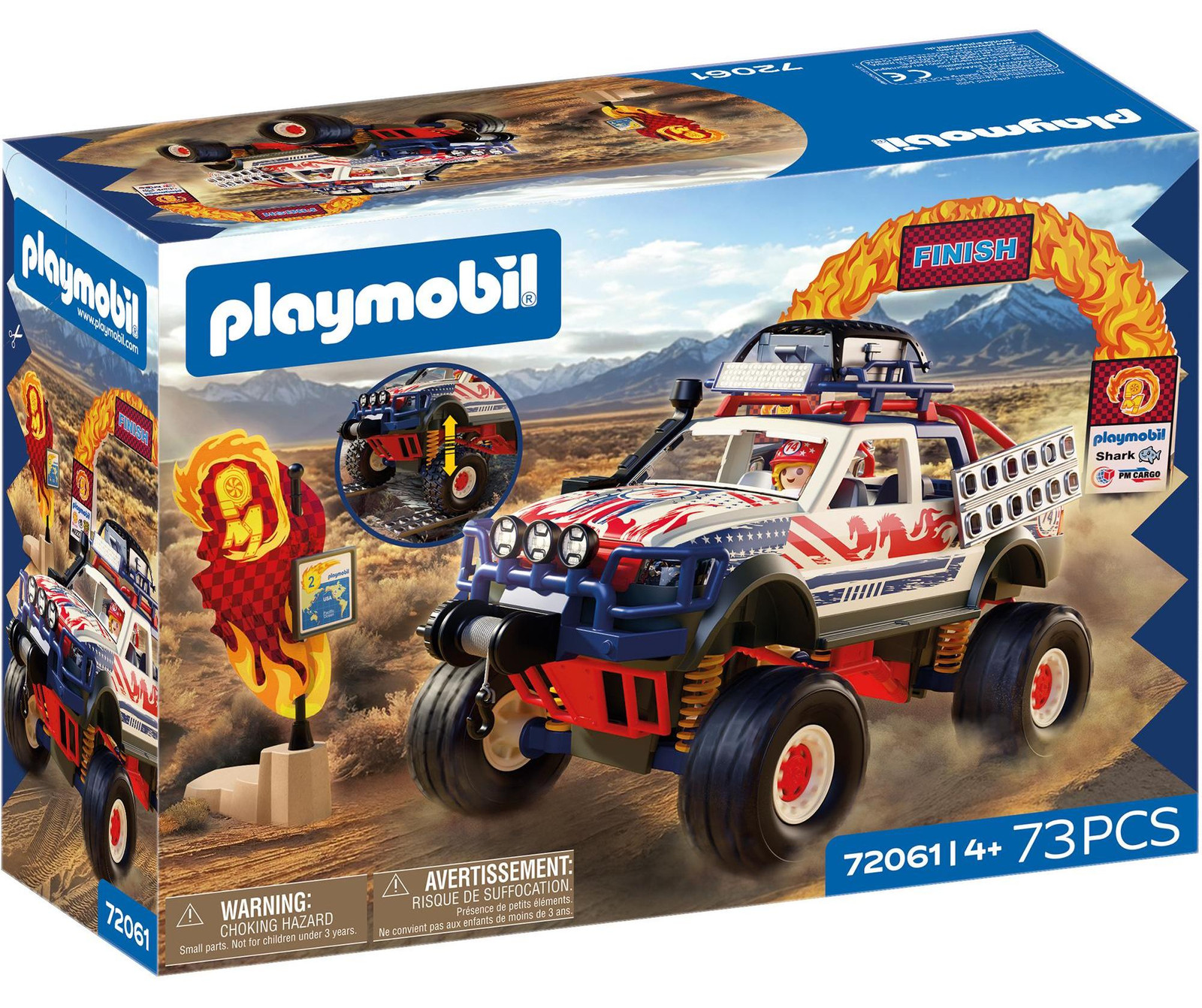 Playmobil 72061 Monster Truck Racing Vehicle, 73 stuks