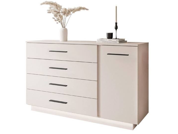 yourhouse24 Kommode LUNA II Sideboard 1D4S mit LED Beleuchtung