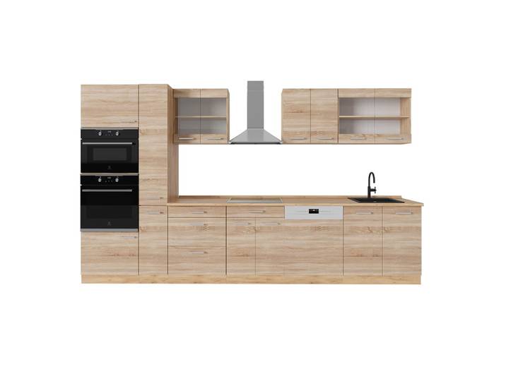 Cuisine complète , pt chêne sonoma/chêne doré 350x206.8cm