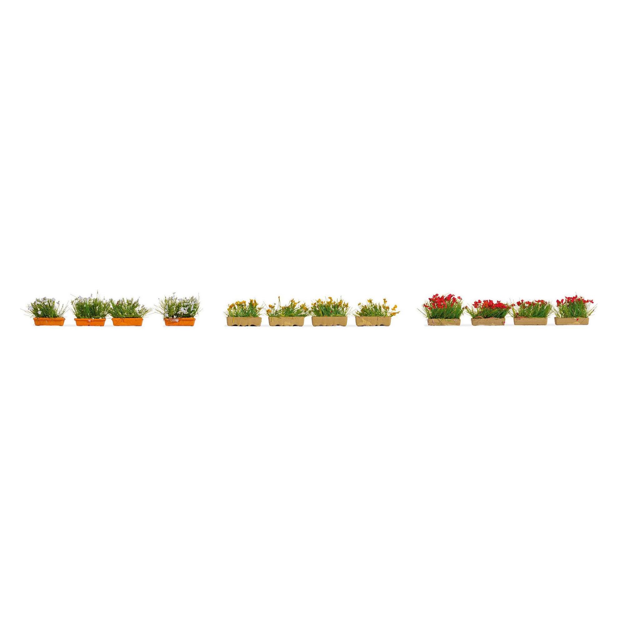 Noch H0 Blumenkästen blühend und je 4x (14009)