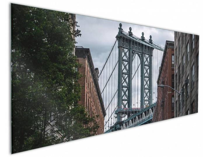 Wallario Küchenrückwand Brücke zwischen Häusern, (1-tlg)