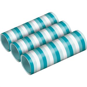 Amscan Luftschlangen 9904636 Aqua Glamor, türkis, 4m, 3 Stück