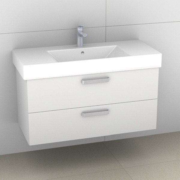 Artiqua 412 Waschtischunterschrank für Strada K0790 Weiß Glanz, 412-WU2L-I20-7050-68 412-WU2L-I20-7050-68