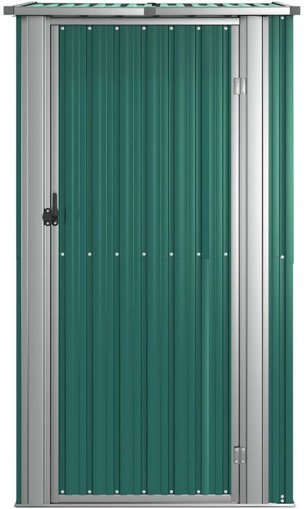 WFX Utility Eas Garden Shed Galvanised Steel Storage Shed Tool Organiser Green 118.5cm W X 97cm D X 209.5cm H