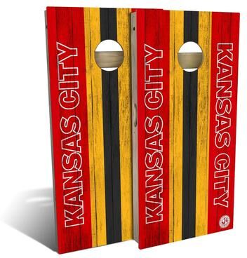 Skip's Garage Kansas City Football Outdoor Cornhole Board Set