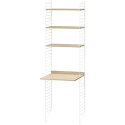 Modulares Standregal mit Schreibtischplatte 58cm Weiß Esch
