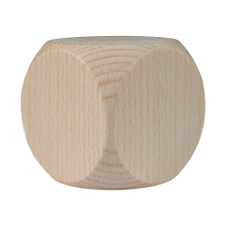 Augenwürfel Würfel XXL - Blanko - W6 - Buche - Holz - 80 mm 259995