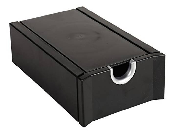 EXACOMPTA Fichier pour cartes de visite 100 x 150 mm Livré Vide Noir Argent