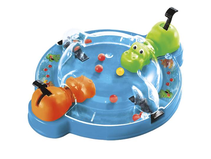 Jeu Hippos gloutons édition Voyage, jeu portable pour 2 joueurs, jeu de voyage pour enfants, inclut 2 hippopotames