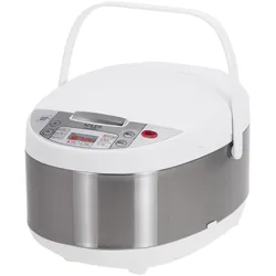 Adler AD 6420 Multikocher 6 Programme 700W Reiskocher Dampfgarer Schongarer weiß silber