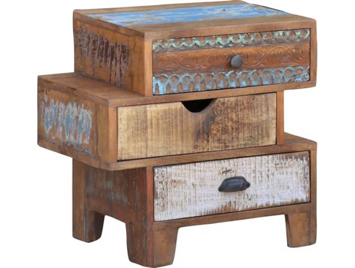 Schubfach Schrank mit 3 Schubfächern im Vintage-Design, Holz, Modell 9