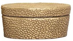 Atlas Lighting and Home Atlas Oval Pebble Aluminum Storage Box