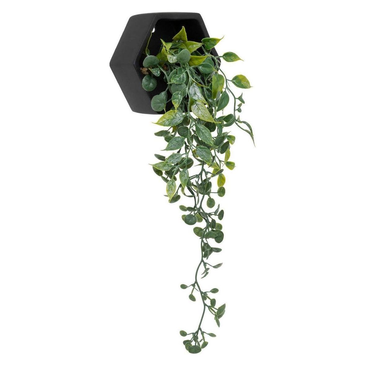 Atmosphera Sztuczna roślina wisząca w cementowej doniczce AYAME, 14 cm (47979777)