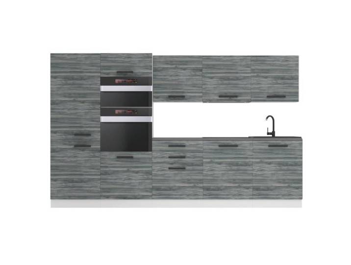 Cuisine Complète - B BELINI GROUP - Modèle GRACE - Chêne Glamour - 300 cm - Design Contemporain