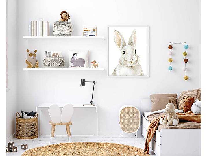 Tableau déco Bunny 43 x 53cm Multicolore