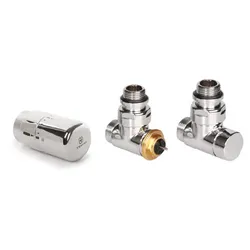Terma Set Thermostat-Eckventil CYLINDER GZ 1/2"-Ø16x2, Ø15 , WRZTCG3-CR, Chrom WRZTCG3-CR