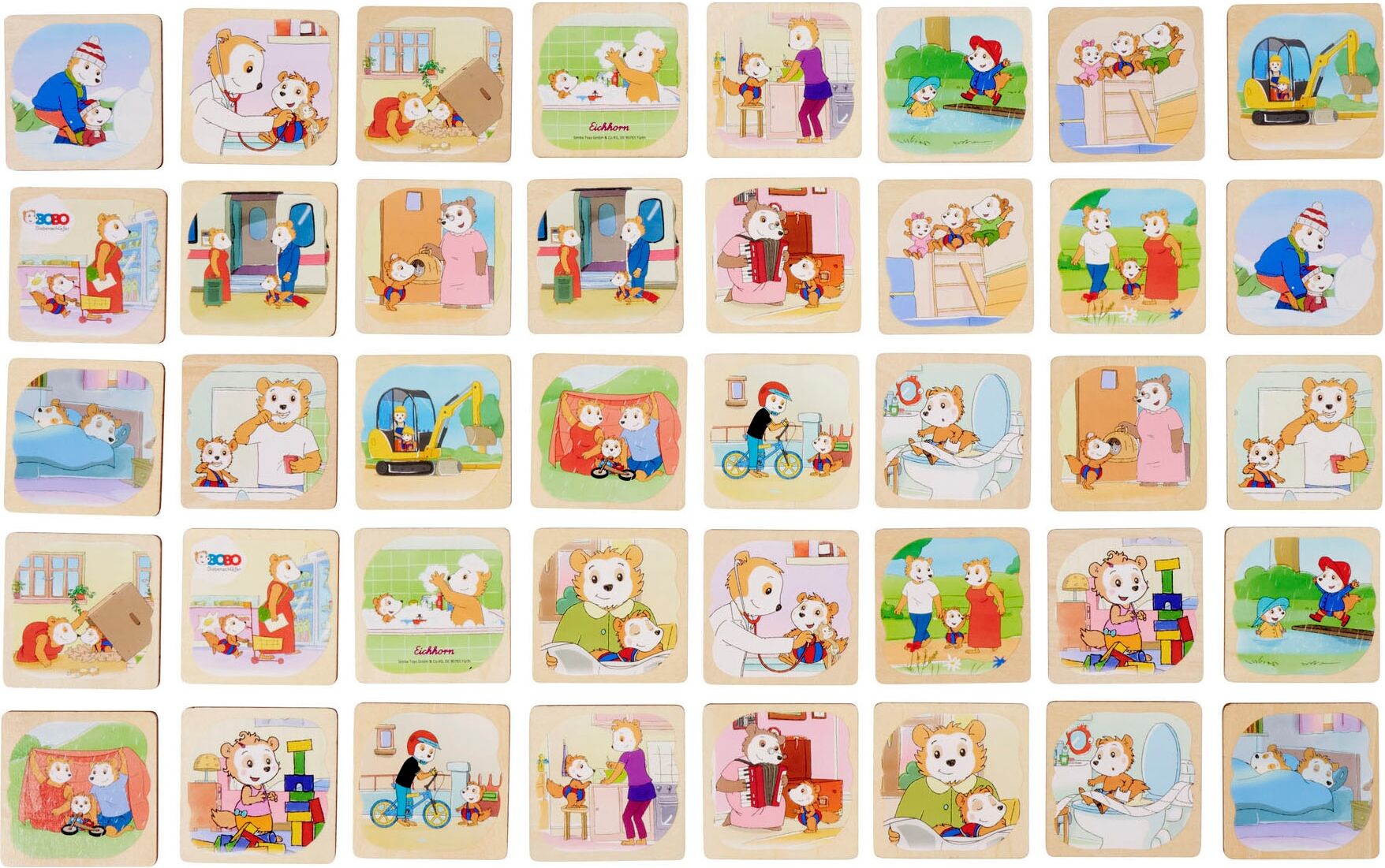 Spiel EICHHORN "Bobo Siebenschläfer, Memo-Spiel", bunt, Spiele, Kinder, Holz, Spiel