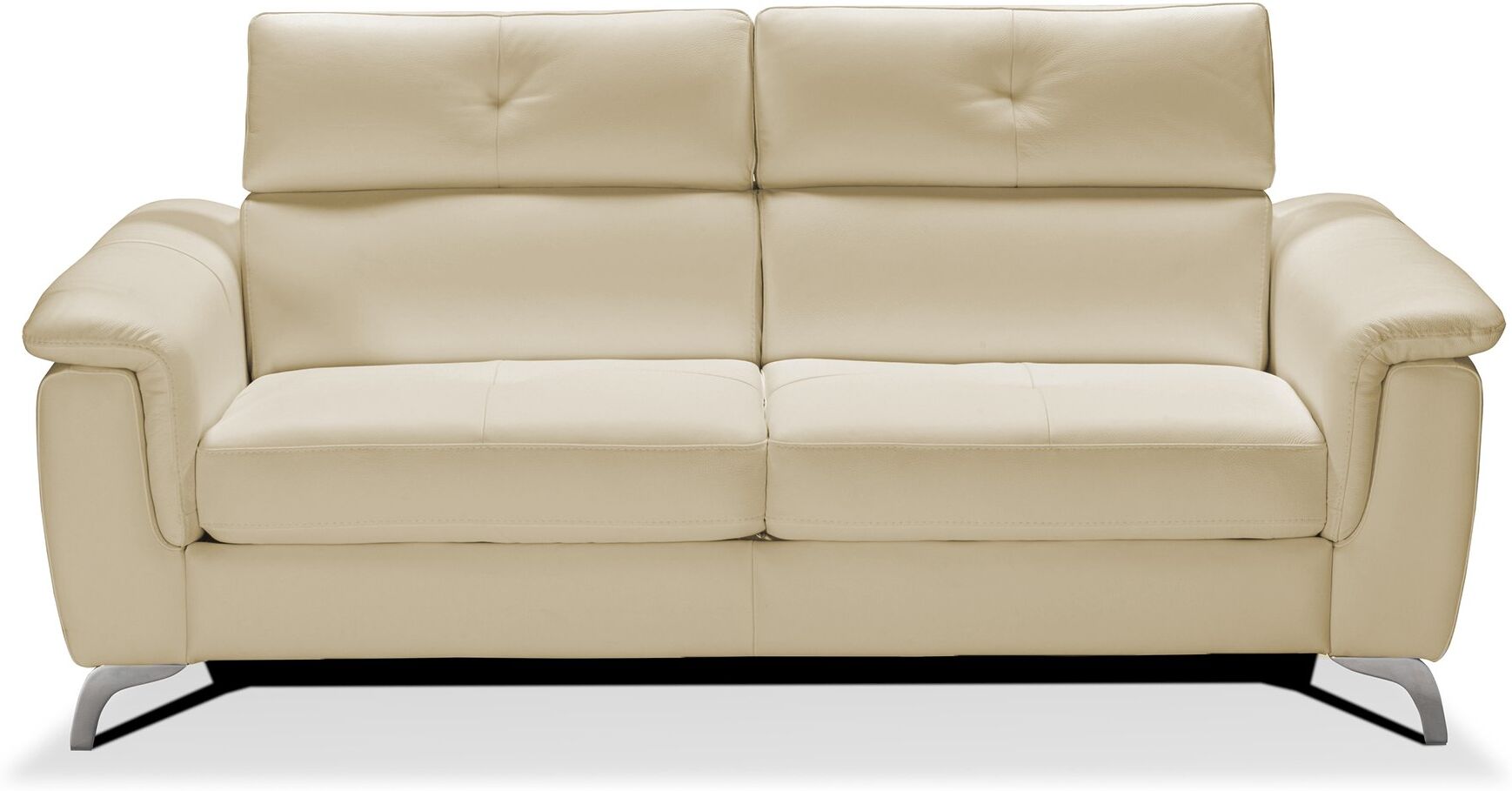 convertiblecenter BARI - Canapé convertible design 4 places - Cuir, Beige