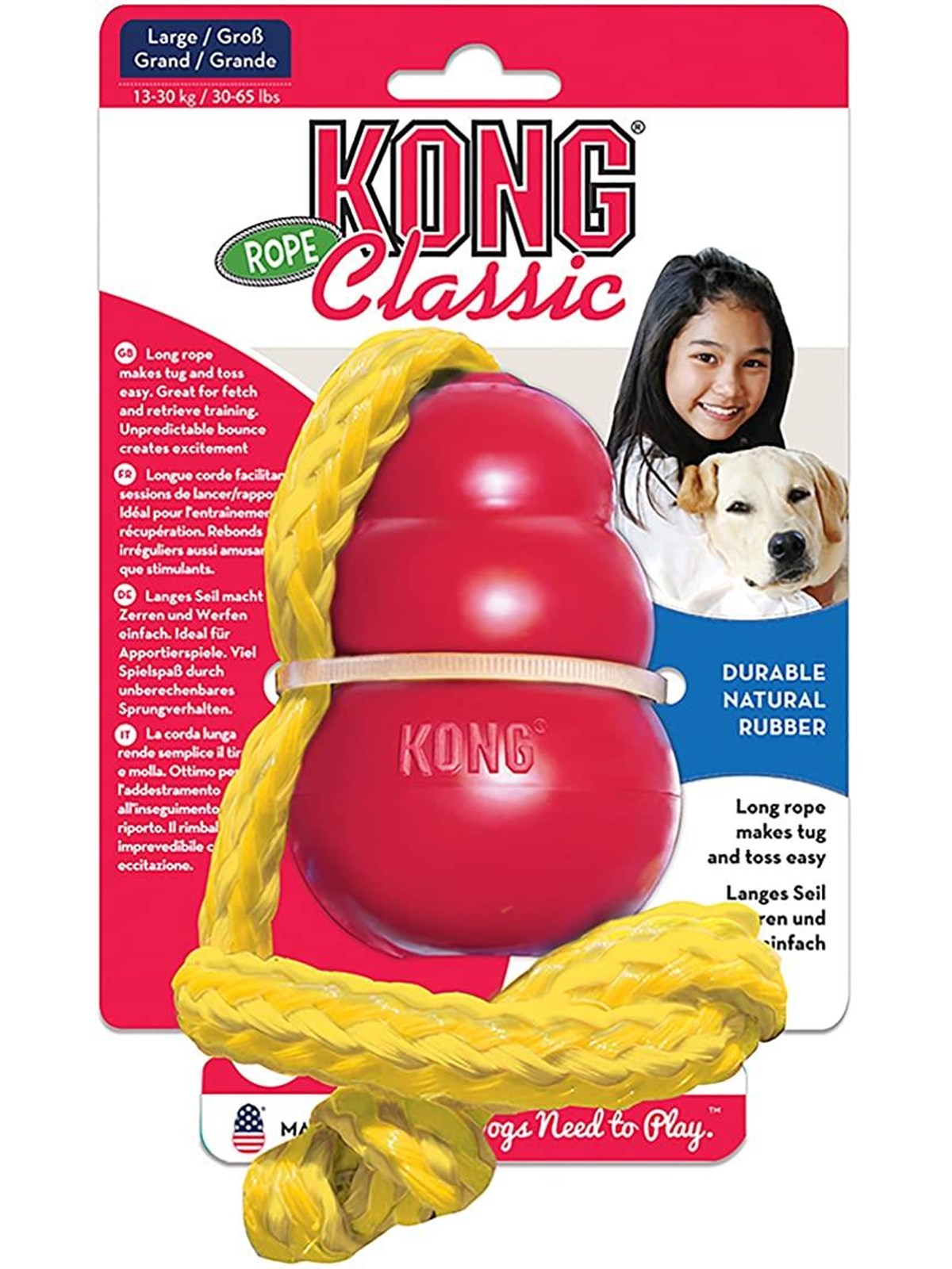 KONG Toy Kong Classic with rope