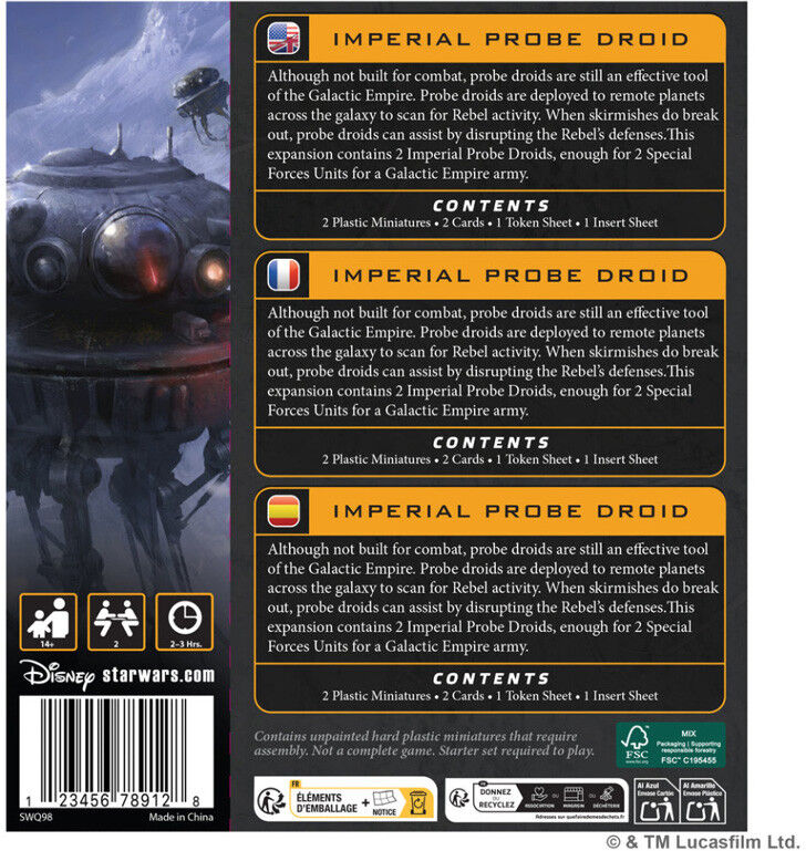 Atomic Star Wars Legion : Imperial Probe Droid