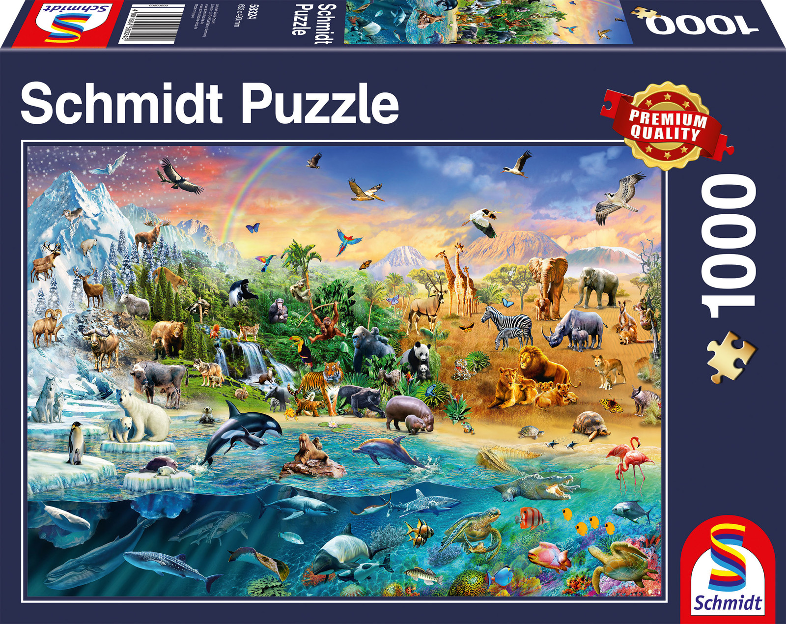 Schmidt Spiele Puzzel De wereld van dieren 1000 stukjes