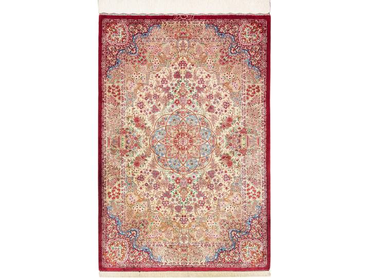 Ghom Seide Teppich 80x117 Handgeknüpft Orientteppich Perserteppich Seide