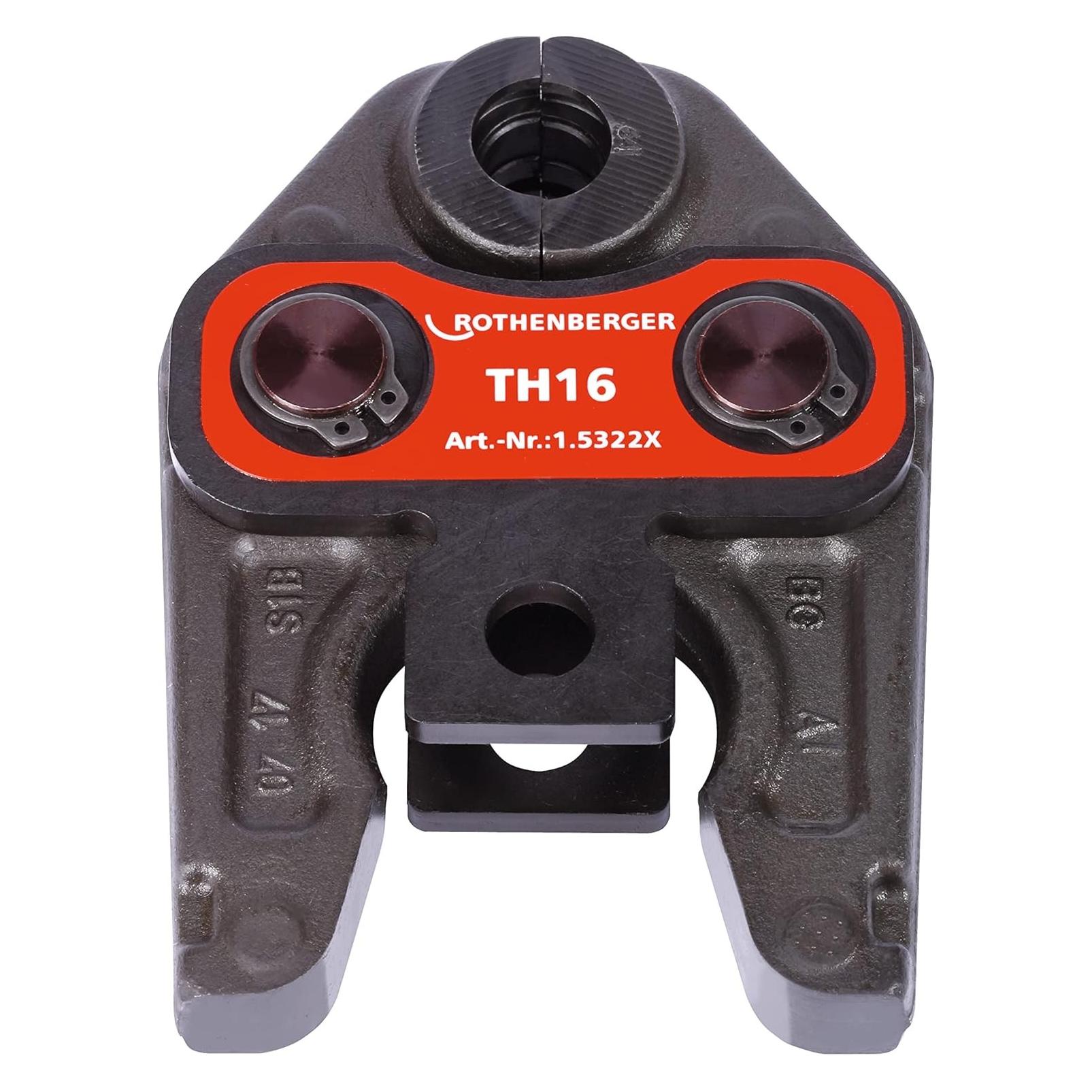 Rothenberger Pressbacke Presszange Standard TH16 ( 015322X ) für ROMAX 4000 / Akku Press ACC et (142 mm) (015322X)