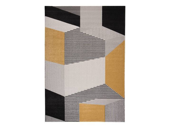 Kurzflorteppich Salzgitter Gelb/Grau/Gelb 200 x 290cm Kunstfaser