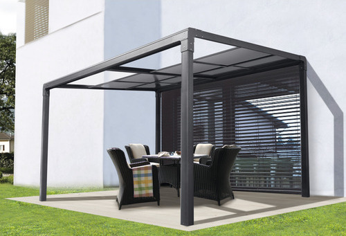 Pergola, Pavillon Air II inkl. Schiebedach 392 x 305 x 262 cm anthrazit