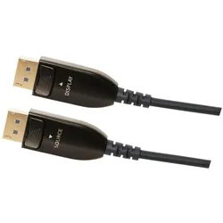 Transmedia Optisches DisplayPort-Kabel (10 m), Videokabel, Schwarz
