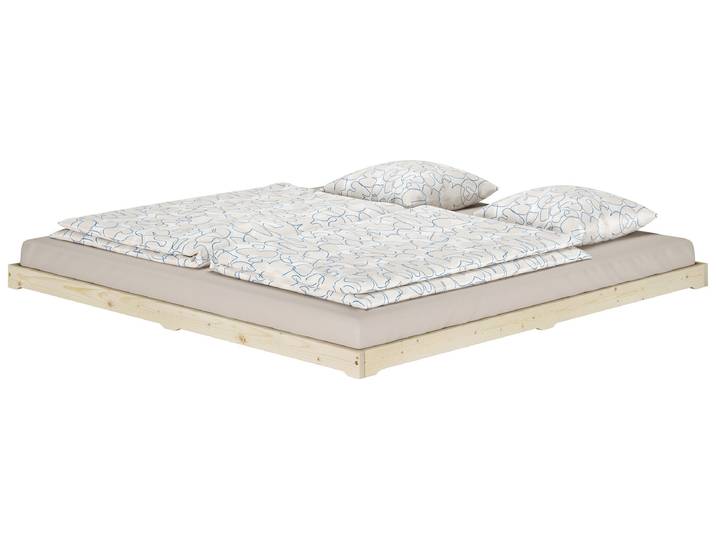 Niedrigbett Unbehandeltes Holzbett 180 x 200 cm Fichte Tanne