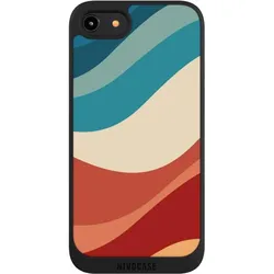 Nivocase Handyhülle für Apple iPhone 7 Hülle NIVOpure Case Schwarz Farbe Farbverlauf Welle (Apple iPhone 7), Smartphone Hülle, Schwarz