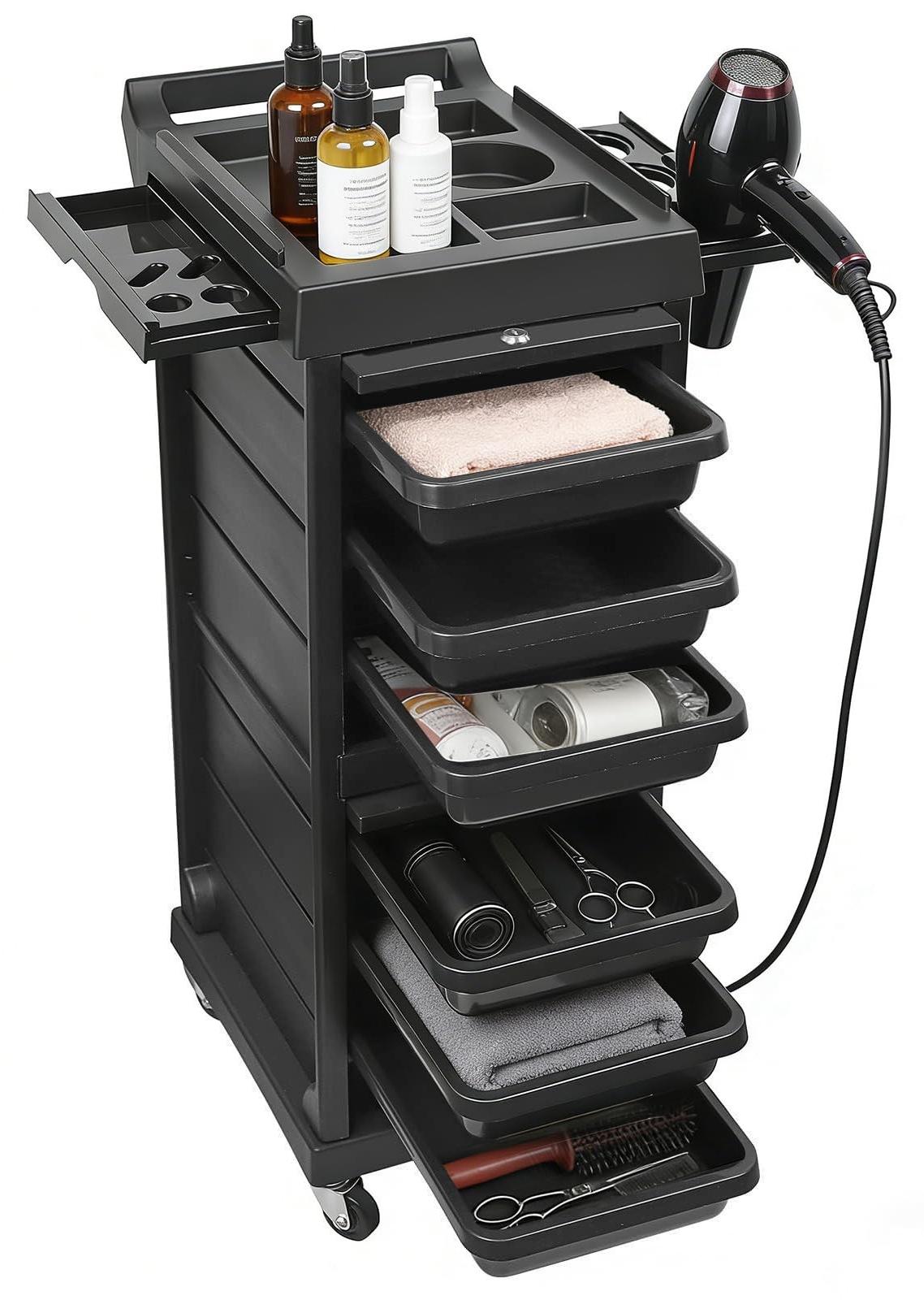 Professioneller Friseurstuhl-Trolley mit 6 Schubladen