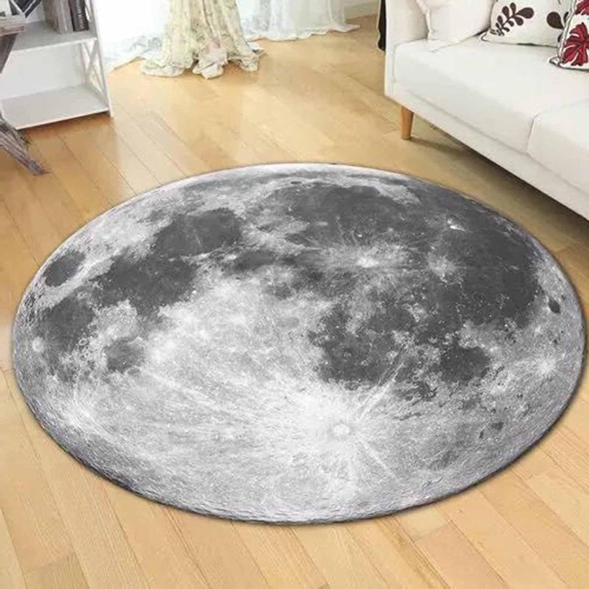 Rond Vloerkleed Grijs met Antislip Onderkant - 250 cm