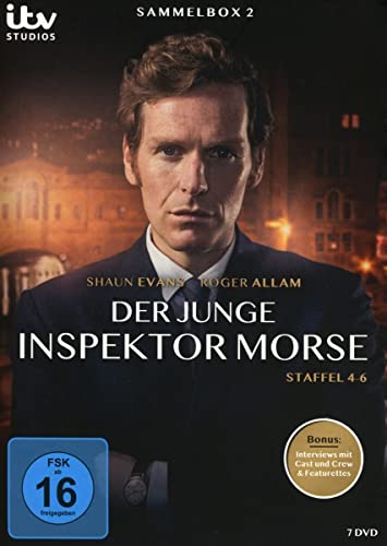 Shaun Evans - Der junge Inspektor Morse - Sammelbox 2 (Staffeln 4-6) - 14 Folgen in Spielfilmlänge - inkl. 100 Min. Interviews mit Cast & Crew u. Featurettes - Preis vom 15.10.2026 23:06:25 h