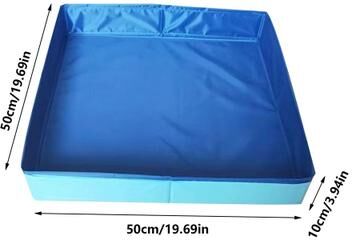 Youfap Market Pet Puppy Bathing Tub For Puppy Cats, Dog Kiddie Pool PVC Folding Swimming Pool Non Inflatable Save Space blue