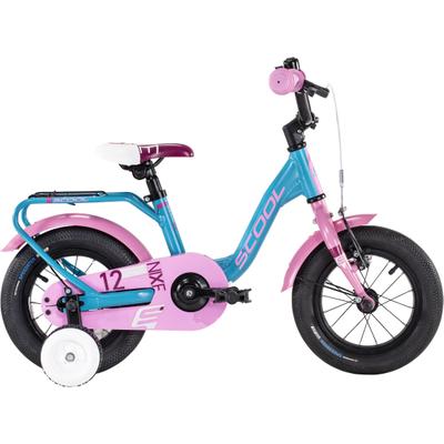 Kinderfahrrad S’COOL "S'COOL niXe 12-1S - Ocean/Pink" Gr. 21, bunt (ocean, pink), Fahrräder, Kinder, 21cm, 12 Zoll (30,48cm)