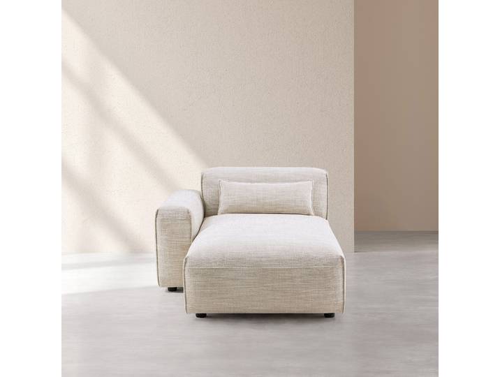 HABITAT - Méridienne d'angle gauche en tissu - Beige mélangé - Kofi II