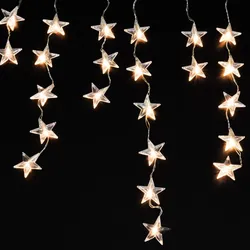 LEX 40er LED Lichterkette Sterne für Innen- und Außenbereich, IP44, 1 m
