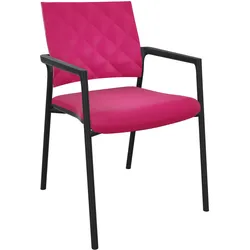 Klöber Mera Diamond Besucherstuhl stapelbar - schwarz (3961) / Urban Cosmopolitan YN203 (0485)