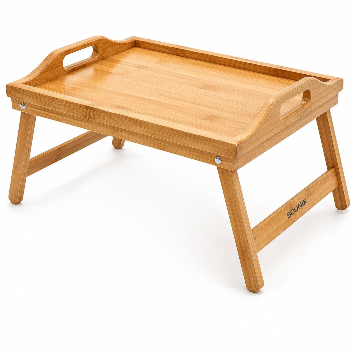 Sounix Inklapbare Bamboe Bedtafel - B/D/H: 50 x 30 x 25 cm