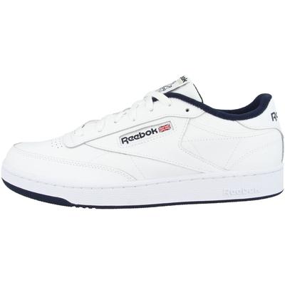Sneaker REEBOK "Reebok Club C 85 Sneaker low Herren Schuhe", Herren, Gr. 40,5, Textil, weiß, Glattleder, Leder, Schuhe Sneaker, Perforationen