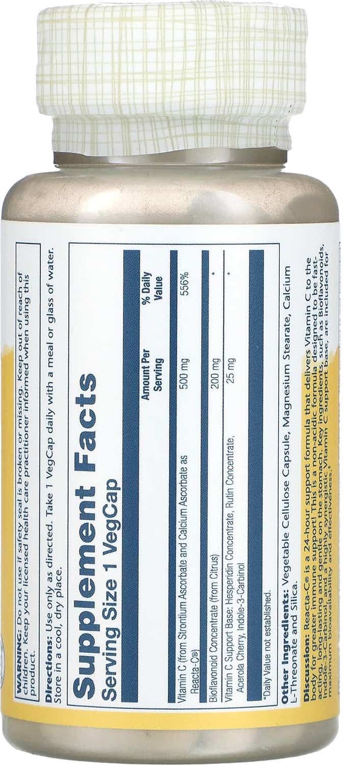 SOLARAY Reacta C™ 500 mg 60 caps vegetales