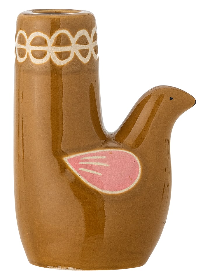 Bloomingville Kerzenhalter ''Trudy'' in Hellbraun/ Rosa - (B)9 x (H)12,5 x (T)6 cm - onesize