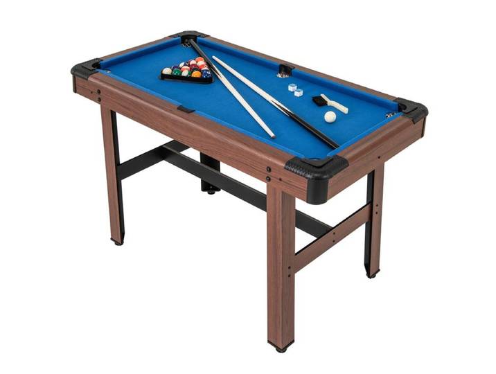 Table de billard en bois de 1,2 m avec un ensemble complet de billes - Bleu