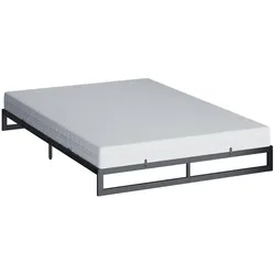VitaliSpa, Bett, Bettgestell Lenora, Schwarz, 140x200 mit Matratze (140 x 200 cm)