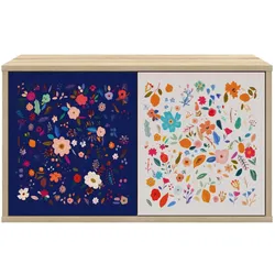 vidaXL, TV Möbel, Labeler (Blumenmuster) (33 x 69 x 40 cm)