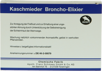Schmees GmbH KASCHMIEDER Broncho Elixier vet. 6X18 ml 04073042