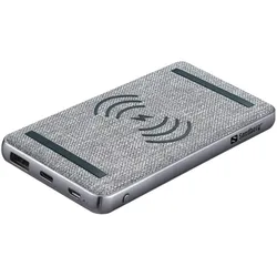 Sandberg 10000 PD20W+Wireless (10000 mAh, 20 W, 37 Wh), Powerbank, Grau, Schwarz