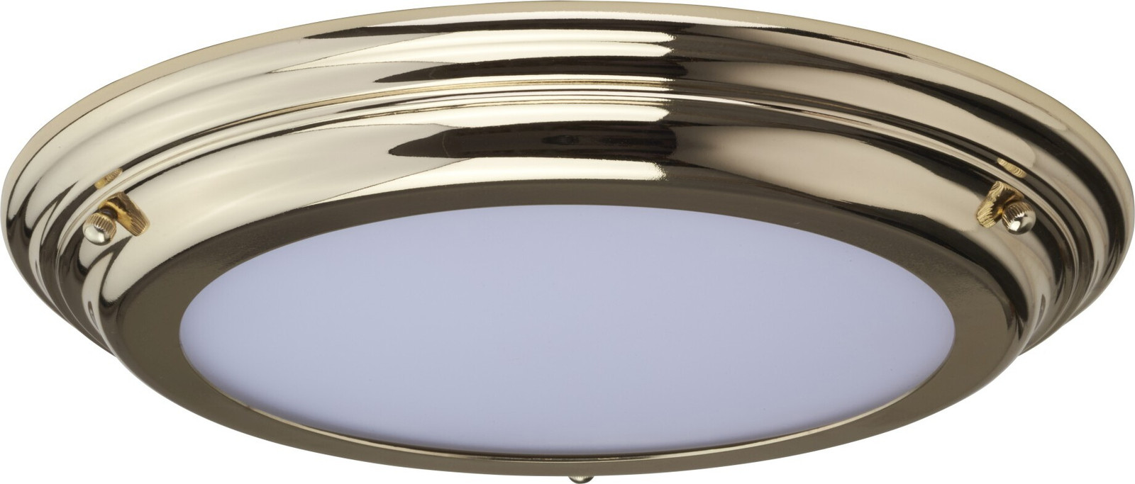 Elstead Lighting Welland LED plafondlamp, gepolijst messing, IP54